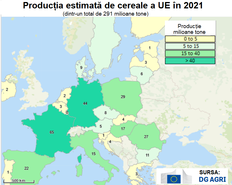 Cereale prognoza producție UE DG Agri 2021